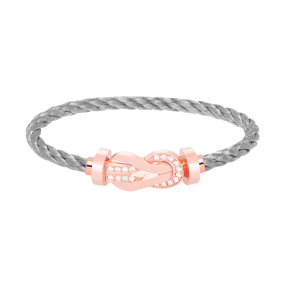 [Moco]CHANCE LARGE 8 FIGURE BUCKLE HALF DIAMOND BRACELET ROSE GOLD