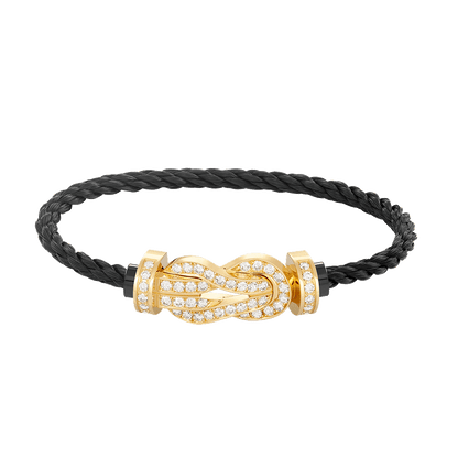 [Moco]CHANCE LARGE 8 FIGURE BUCKLE FULLDIAMOND BRACELET GOLD