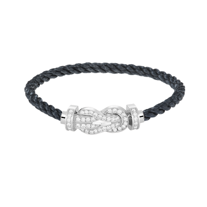 [Moco]CHANCE LARGE 8 FIGURE BUCKLE FULL DIAMOND BRACELET SILVER