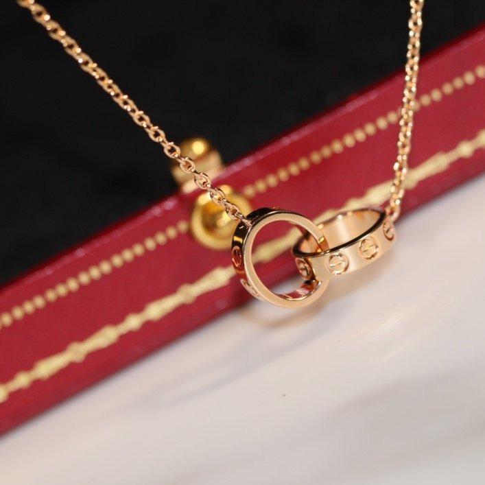 [Moco]LOVE NECKLACE PINK GOLD AND SILVER