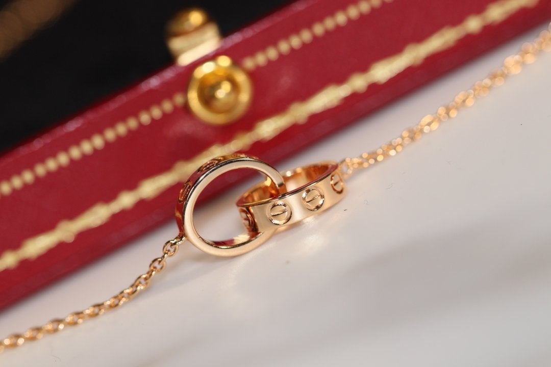 [Moco]LOVE NECKLACE PINK GOLD AND SILVER