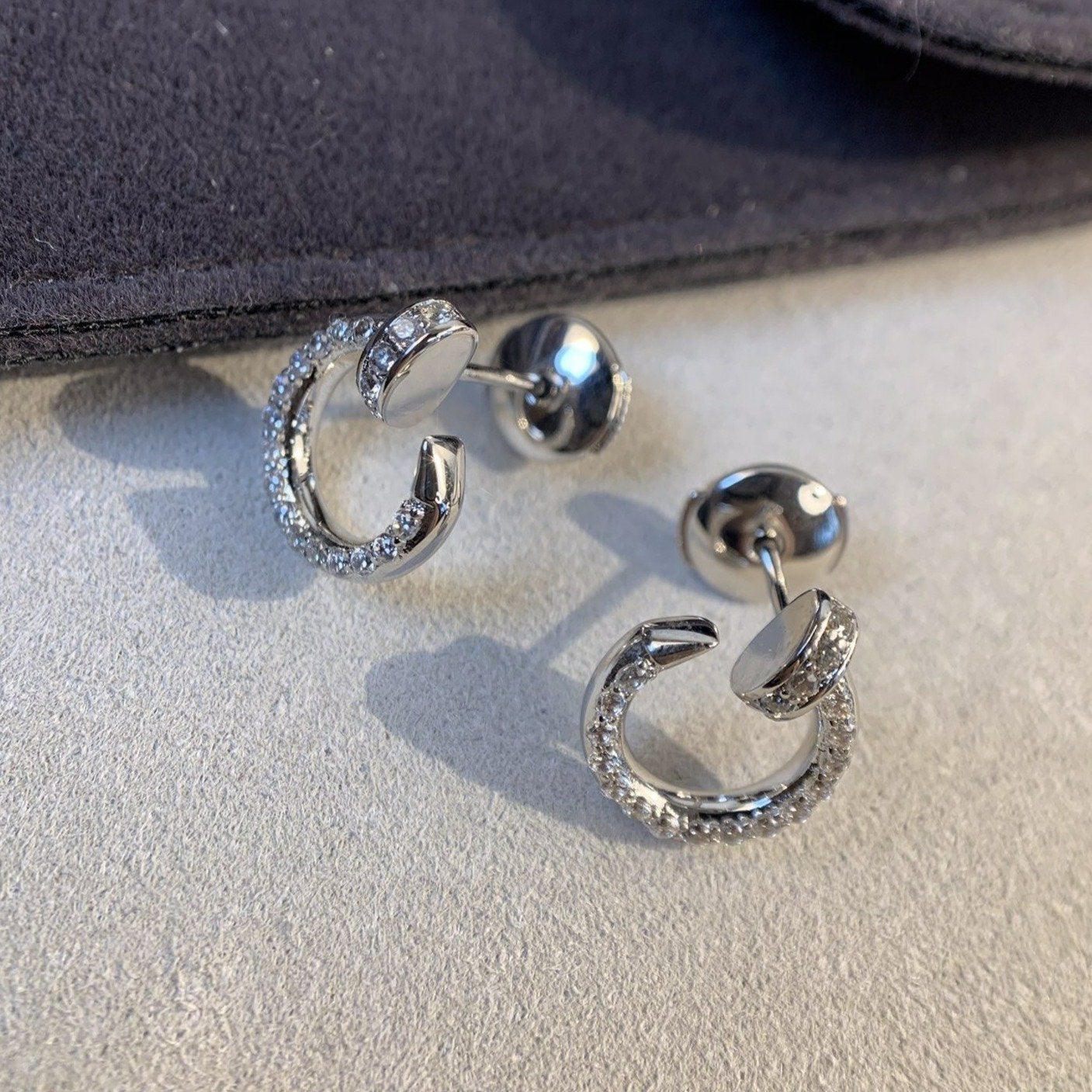 [Moco]JUSTE EARRINGS SILVER DIAMONDS