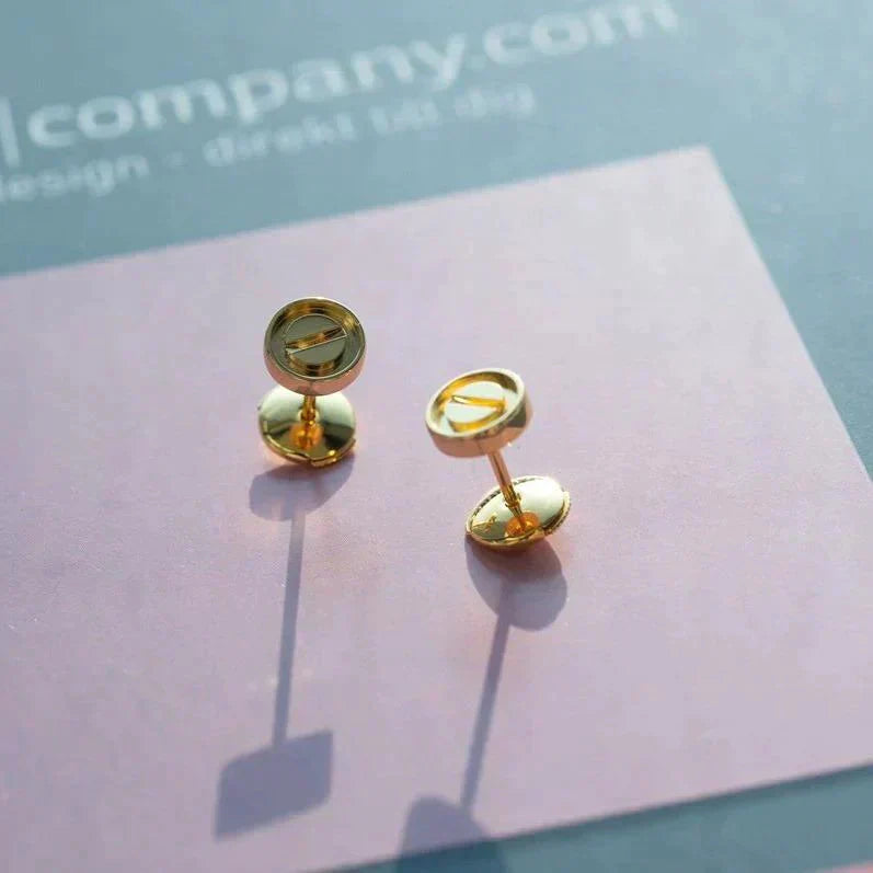 [Moco]LOVE EARRINGS GOLD 10MM