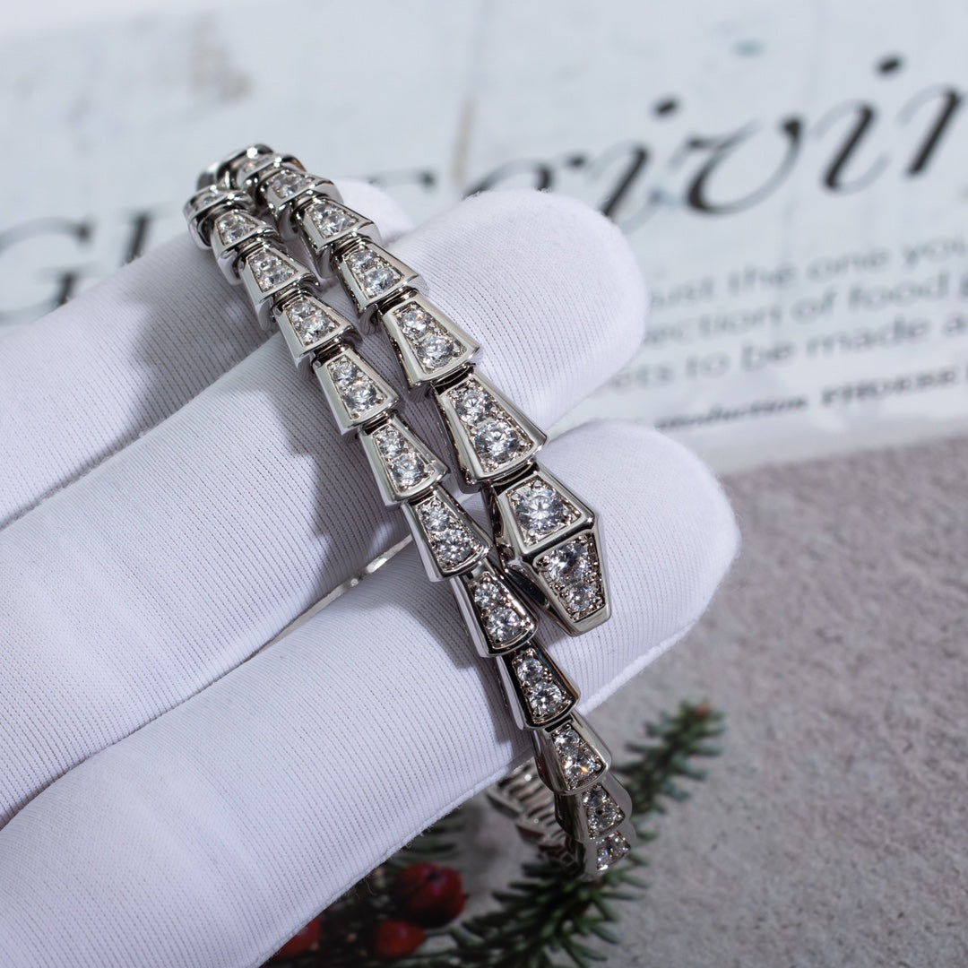 [Moco]SERPENTI BRACELET 6MM SILVER DIAMOND