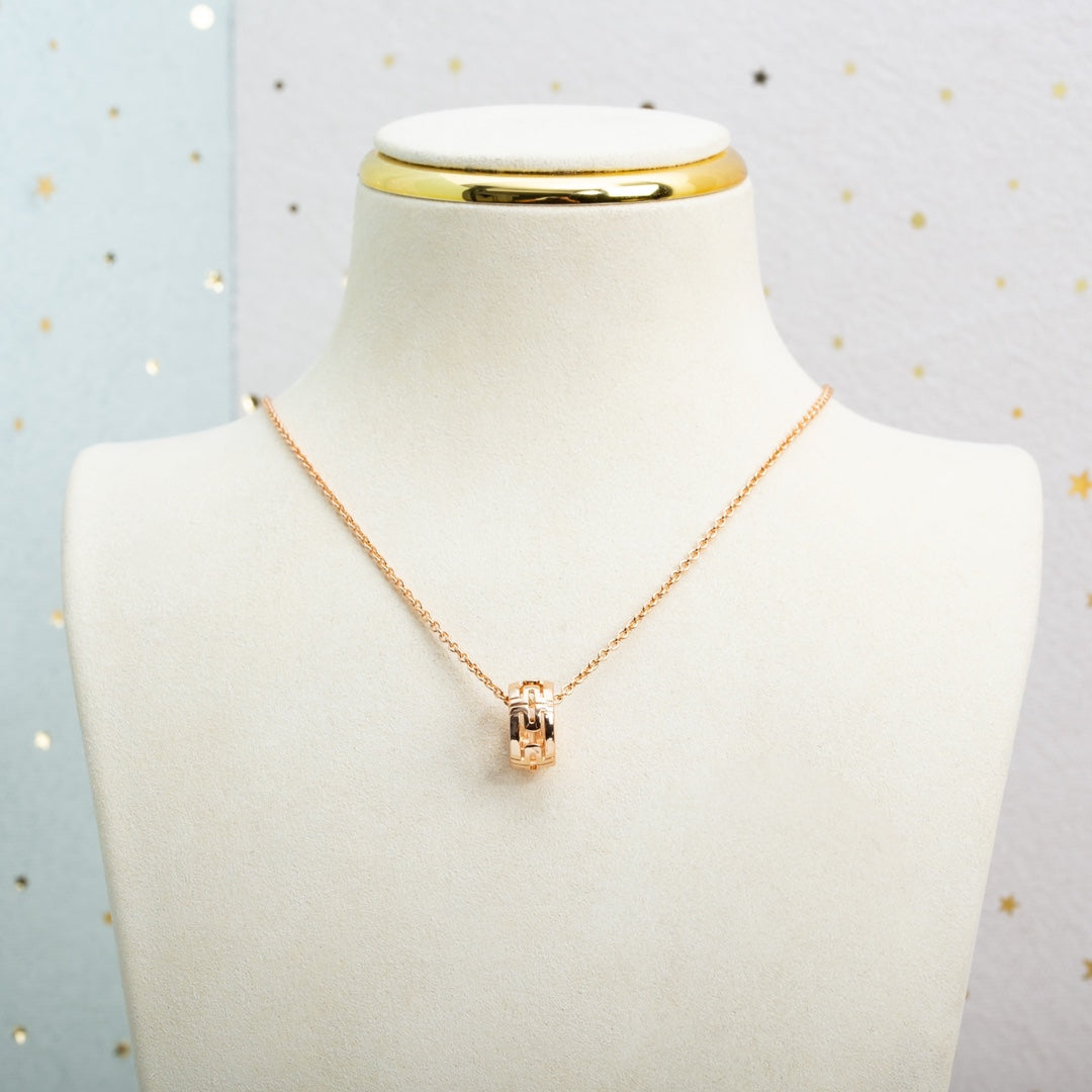 [Moco]PARENTESI NECKLACE PINK GOLD