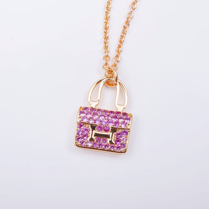 [Moco]CONSTANCE PEDANT PURPLE DIAMOND NECKLACE