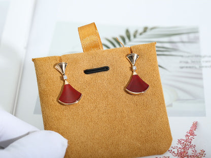 [Moco]DREAM Carnelian PINK GOLD EARRINGS