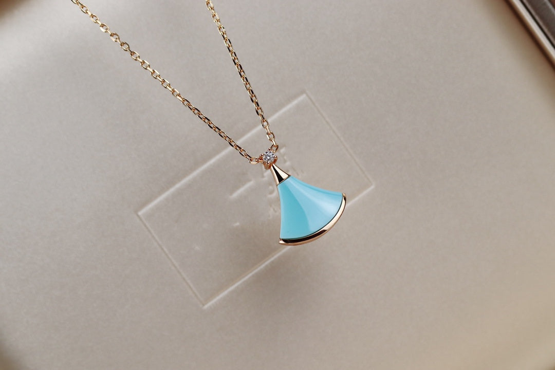 [Moco]DREAM NECKLACE TURQUOISE PINK GOLD