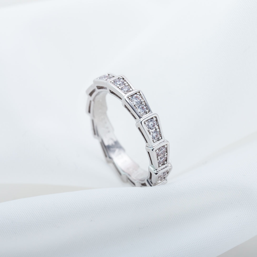 [Moco]SERPENTI RING SILVER DIAMOND PAVED 3MM