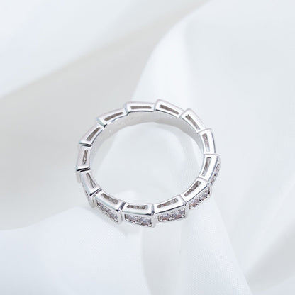 [Moco]SERPENTI RING SILVER DIAMOND PAVED 3MM