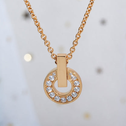 [Moco]GARI NECKLACE PINK GOLD DIAMOND