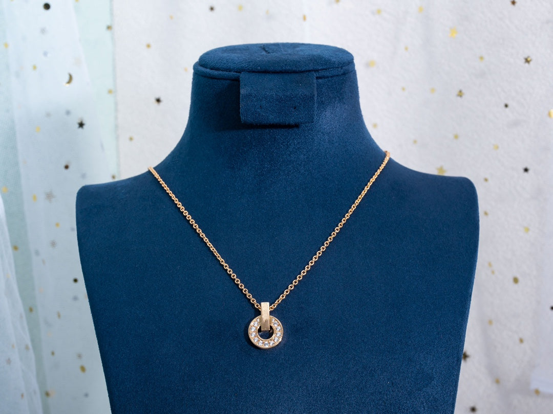 [Moco]GARI NECKLACE PINK GOLD DIAMOND