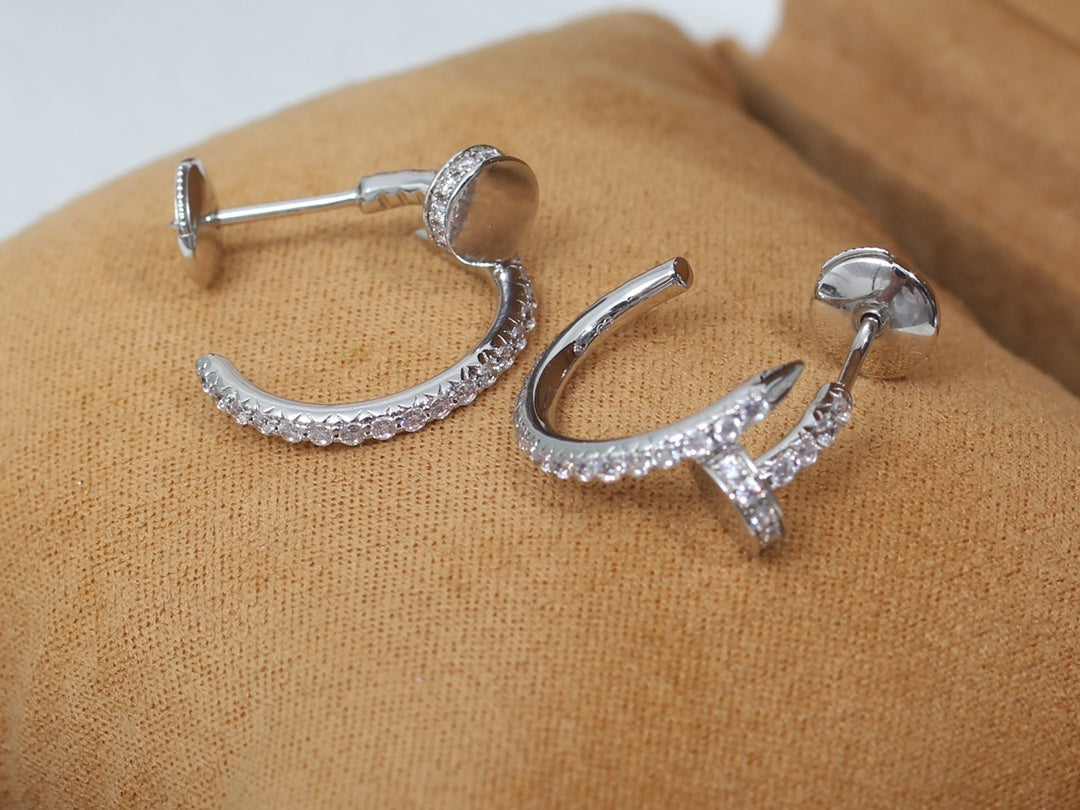 [Moco]JUSTE EARRINGS 12.75MM SILVER DIAMOND