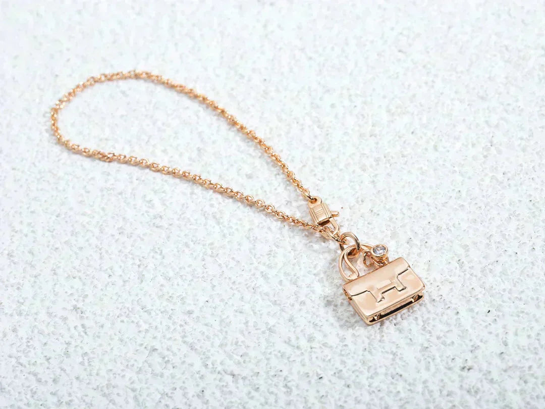 [Moco]AMULETTE PEDANT ROSE GOLD NECKLACE