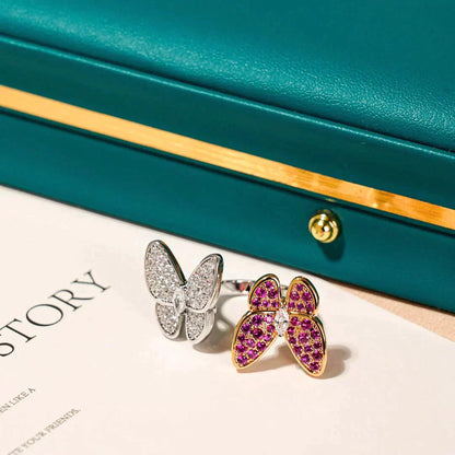 [Moco]TWIN BUTTERFLY DIAMOND RING