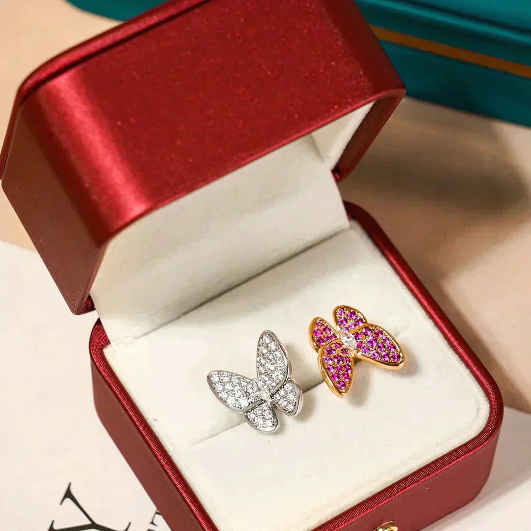 [Moco]TWIN BUTTERFLY DIAMOND RING