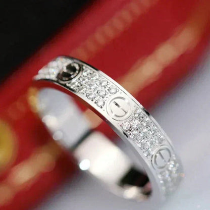 [Moco]LOVE RING 3.6MM DIAMOND PAVED