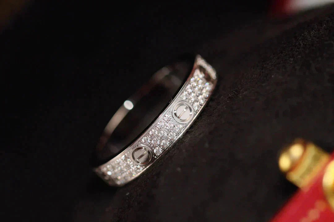 [Moco]LOVE RING 3.6MM DIAMOND PAVED