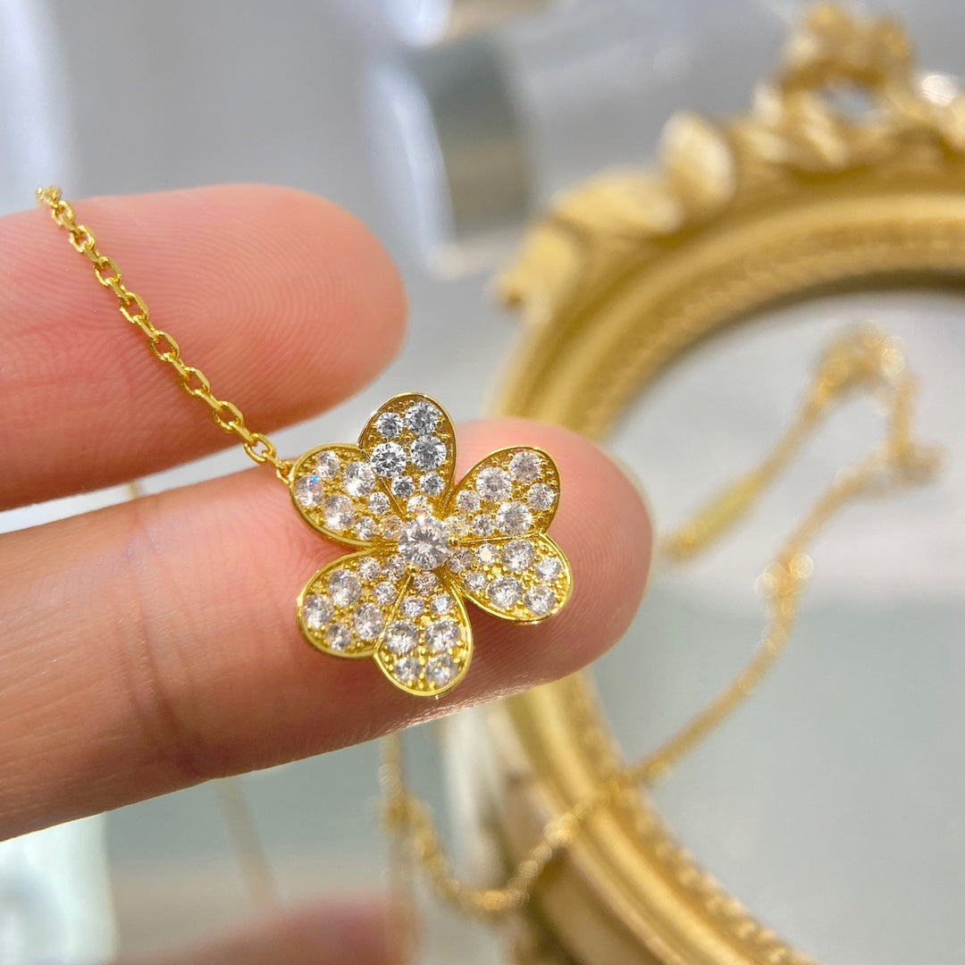 [Moco]FLOWER DIAMOND NECKLACE