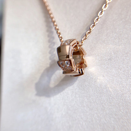 [Moco]SERPENTI PEDANT DIAMOND PINK GOLD NECKLACE