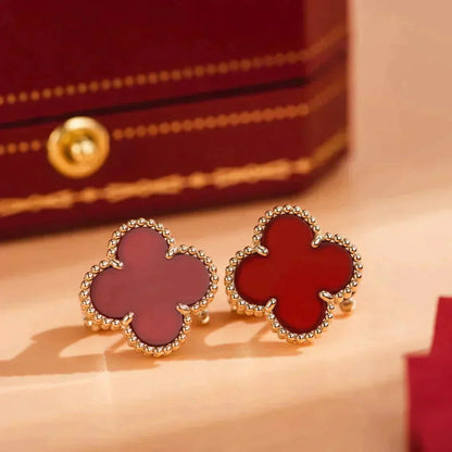 [Moco]CLOVER MEDIUM 1 MOTIFS CARNELIAN  EARRINGS