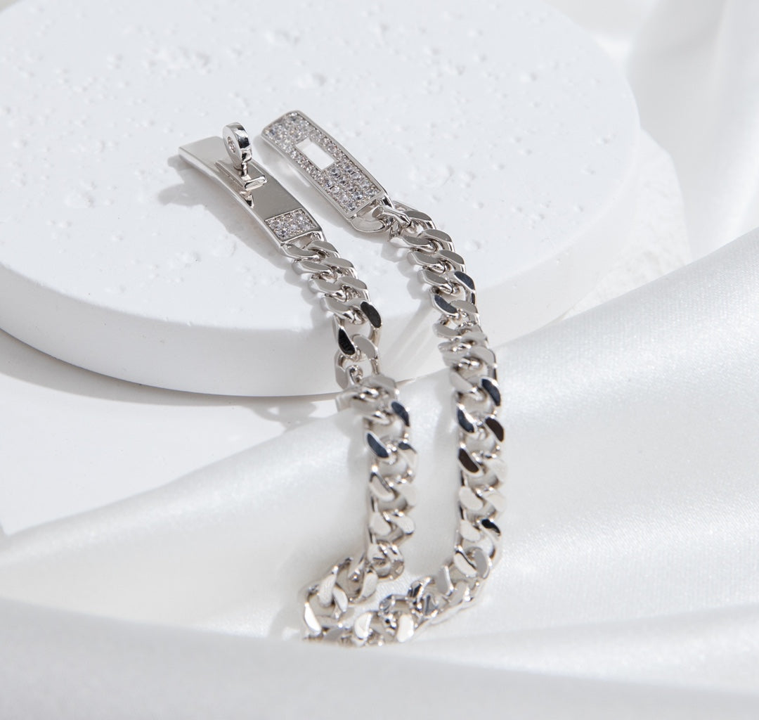 [Moco]KELLY CHAIN SILVER DIAMOND BRACELET