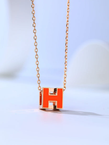 [Moco]H CAGE PINK GOLD NECKLACE