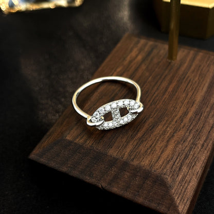 [Moco]RONDE SMALL SILVER DIAMOND RING