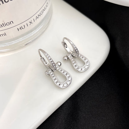 [Moco]FORCE 10 FULL DIAMOND DROP EARRINGS MEDIUM MODEL