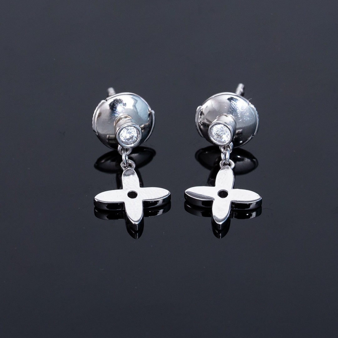 [Moco]VIDYLLE SILVER DIAMOND MINI DROP EARRINGS