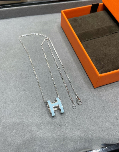 [Moco]POP H SKY BLUE NECKLACE