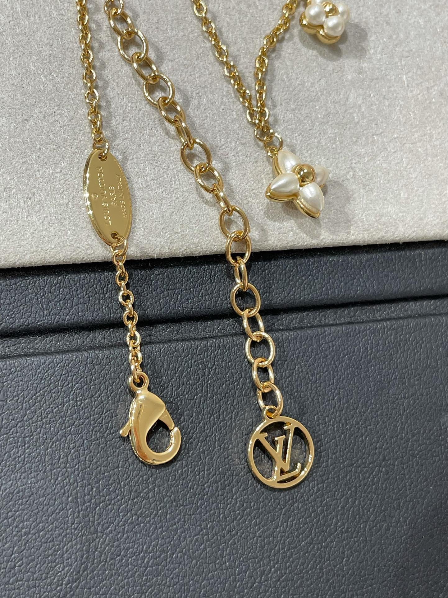 [Moco]FLOWERGRAM GOLD MOP DOUBLE ROW NECKLACE