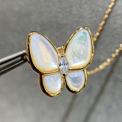 [Moco]BUTTERFLY MOP DIAMOND NECKLACE