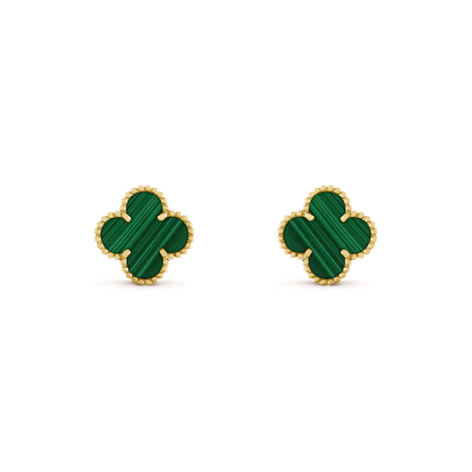 [Moco]CLOVER MEDIUM 1 MOTIFS MALACHITE  EARRINGS