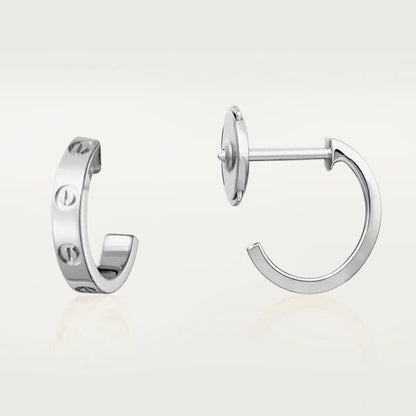 [Moco]LOVE EARRINGS 2.65MM SILVER