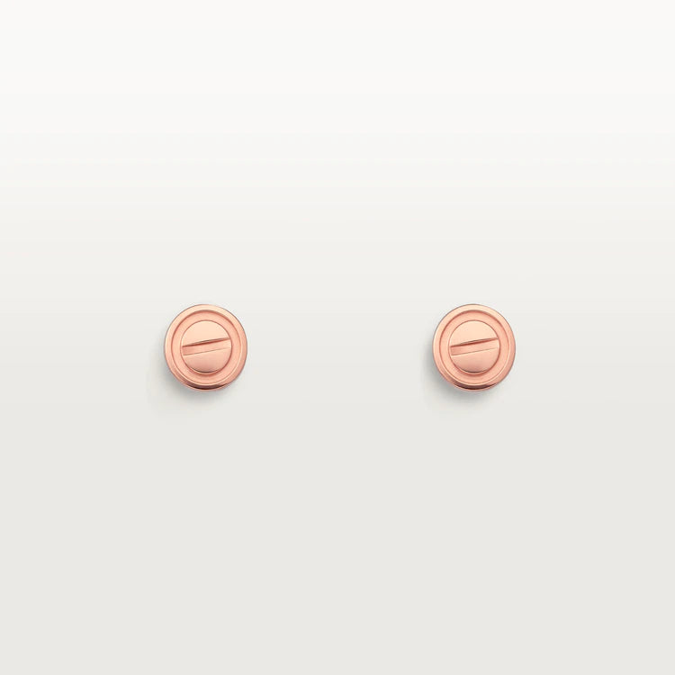 [Moco]LOVE EARRINGS PINK GOLD 10MM