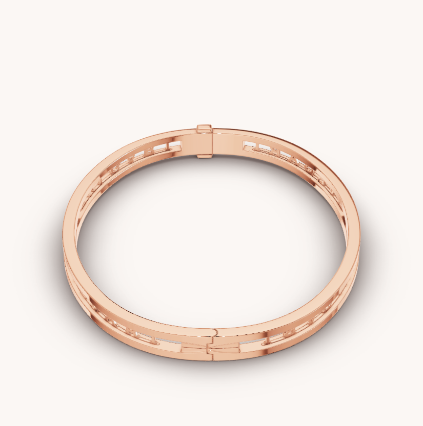 [Moco]ZERO 1 SPIRAL LOGO PINK GOLD BRACELET