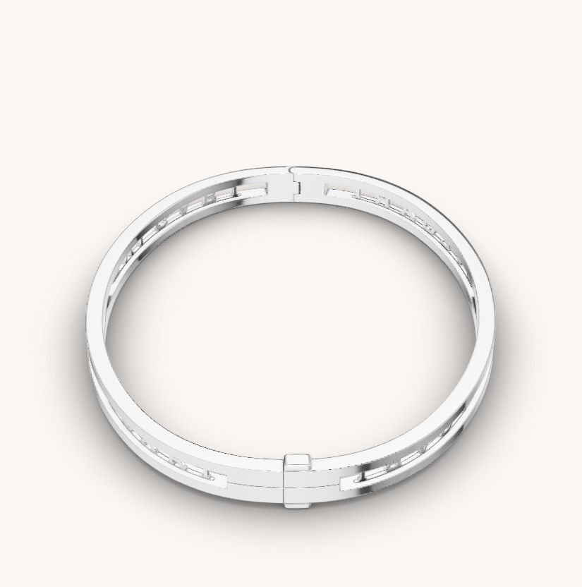 [Moco]ZERO 1 SPIRAL LOGO SILVER BRACELET