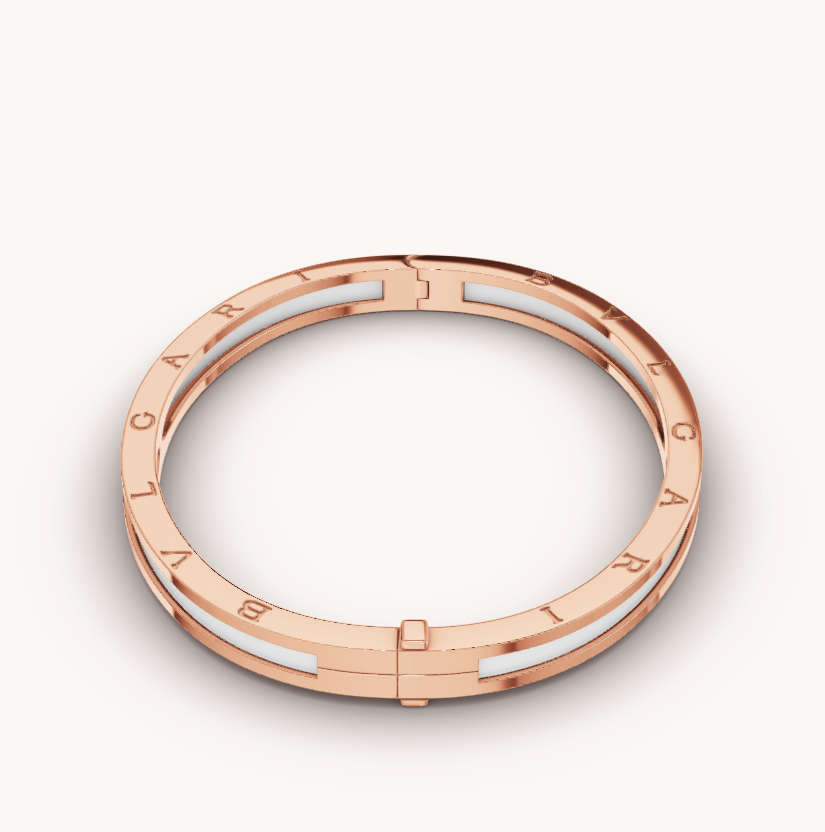 [Moco]ZERO 1 PINK GOLD WITH WHITE CERAMIC BRACELET