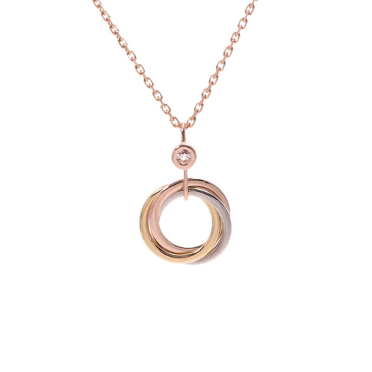 [Moco]TRINITY SILVER GOLD PINK GOLD NECKLACE