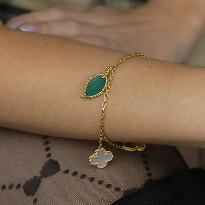 [Moco]LUCKY SPRING 5 MOTIF GOLD BRACELET