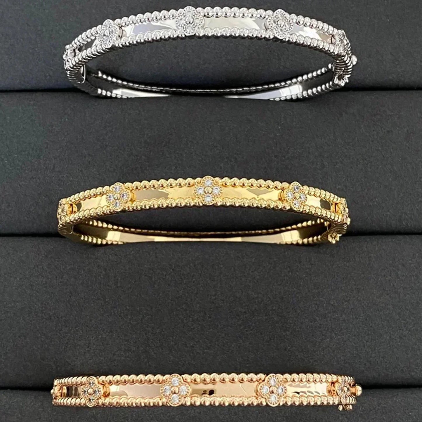 [Moco]CLOVER BRACELET 4MM DIAMONDS