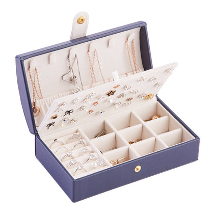 EXQUISITE PU LEATHER PORTABLE JEWELRY BOX