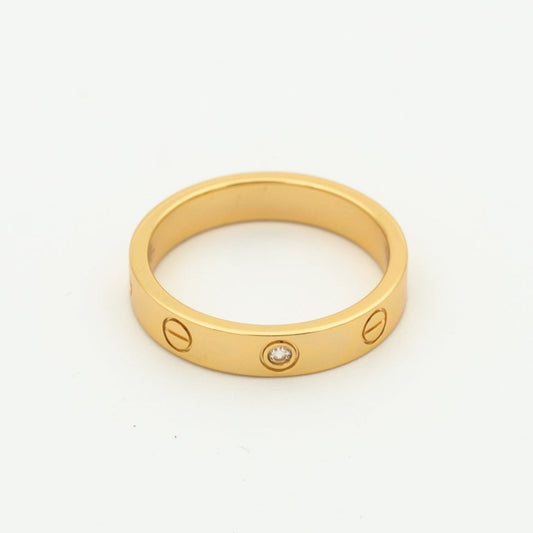 [Moco]LOVE RING 4MM 1 DIAMOND PINK GOLD