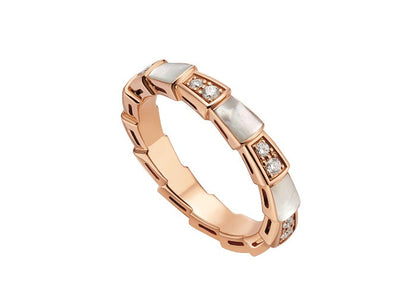 [Moco]SERPENTI RING PINK GOLD DIAMOND MOP 3MM