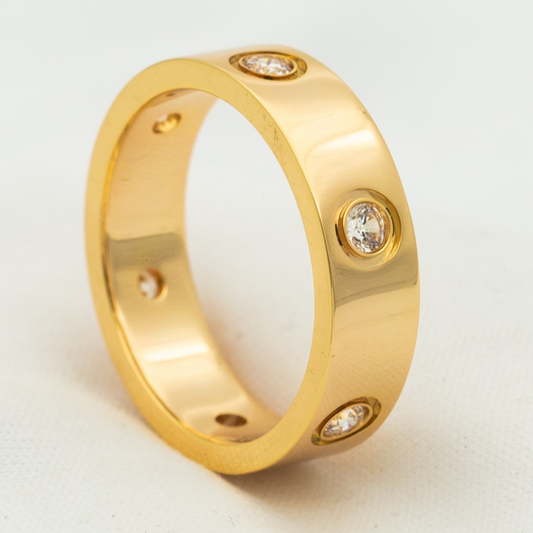 [Moco]LOVE RING 5.5MM 6 DIAMONDS PINK GOLD