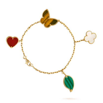 [Moco]LUCKY SPRING 5 MOTIF GOLD BRACELET