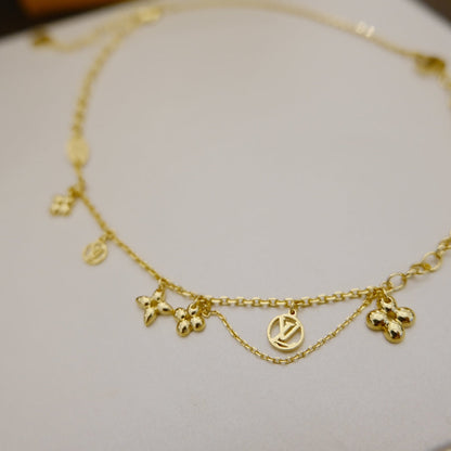 [Moco]BLOOMING SUPPLE NECKLACE BRASS