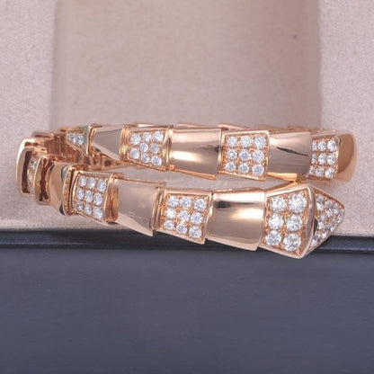 [Moco]SERPENTI WIDE BRACELET PINK GOLD DIAMOND