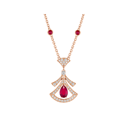 [Moco]DREAM NECKLACE CARNELIAN DIAMOND PINK GOLD